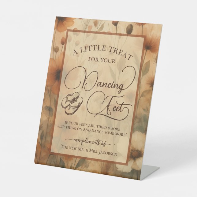 Expositor En L Sienna Boho Floral Dancing Feet Flip Flop Wedding  (Anverso)