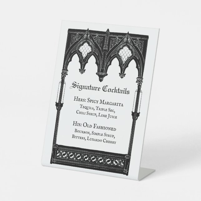 Expositor En L Signature Cocktails Pedestal Sign (Anverso)