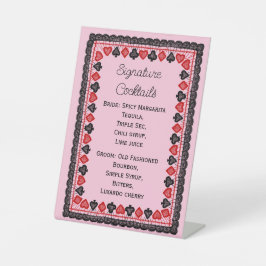 Expositor En L Signature Cocktails Pedestal Sign