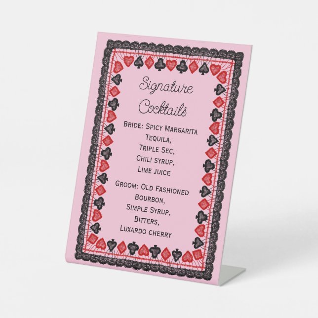 Expositor En L Signature Cocktails Pedestal Sign (Anverso)