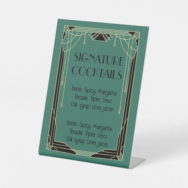 Expositor En L Signature Cocktails Pedestal Sign (Anverso)