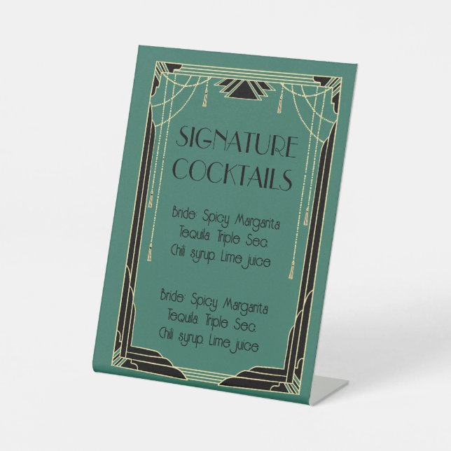 Expositor En L Signature Cocktails Pedestal Sign (Anverso)