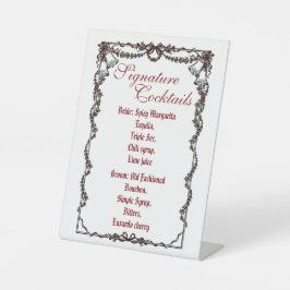 Expositor En L Signature Cocktails Pedestal Sign