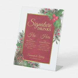 Expositor En L Signature Drinks Holly & Pine Christmas Wedding