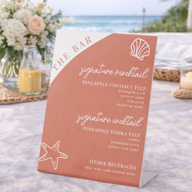 Expositor En L Signature Drinks Menu Editable Beach Bar Template (Subido por el creador)