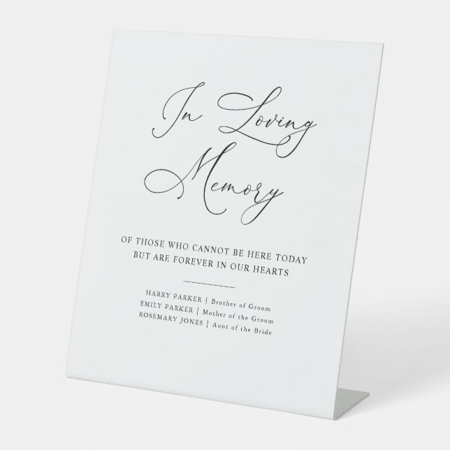 Expositor En L signo conmemorativo de boda blanco y negro de escr (Anverso)