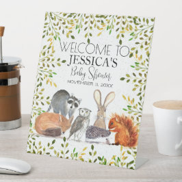 Expositor En L Signo de bienvenida de Baby Shower para animales d