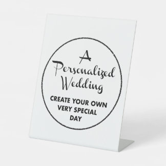 Expositor En L Signo de bienvenida de boda personalizada - Pedest