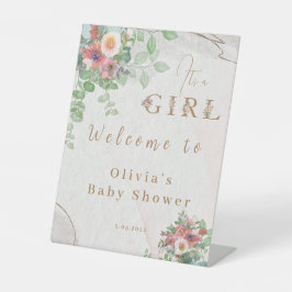 Expositor En L Signo de bienvenida de Flor Baby Girl