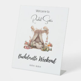 Expositor En L Signo de bienvenida de la fiesta de la soltera