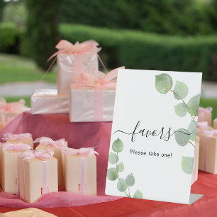 Expositor En L Signo de bodas ecologización eucalipto