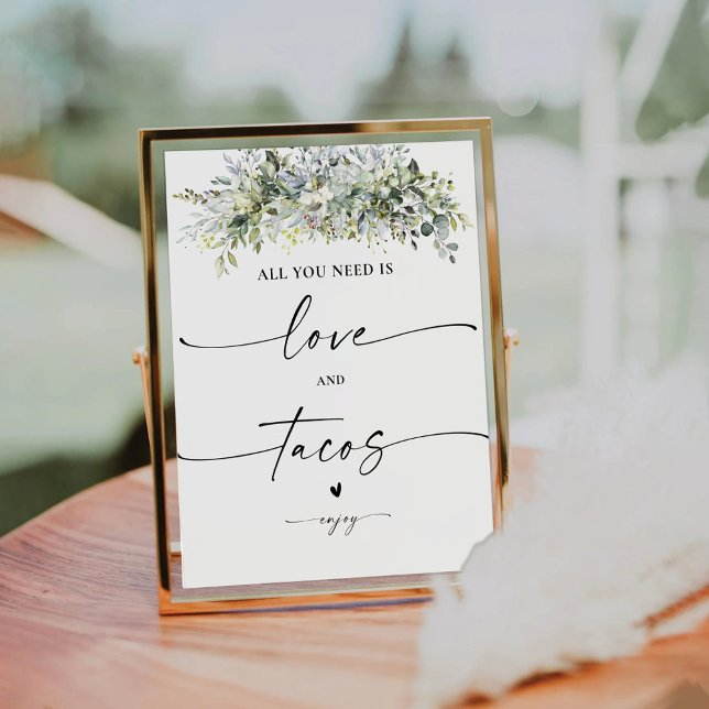 Expositor En L Signo de eucalipto amor floral y tacos (Subido por el creador)