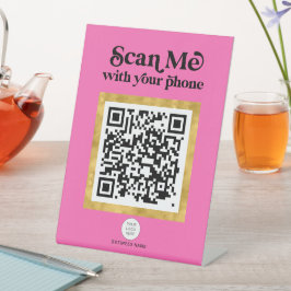 Expositor En L Signo de negocio moderno de moda QR