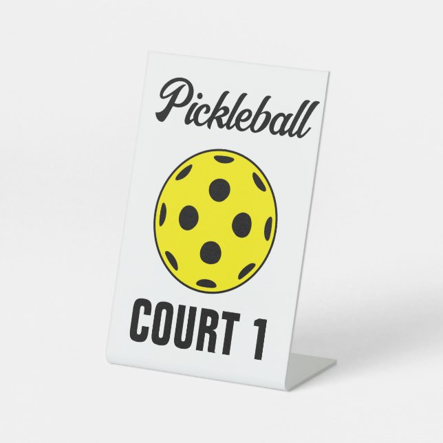 Expositor En L signo de pedestal de cancha de pickleball de perso (Anverso)