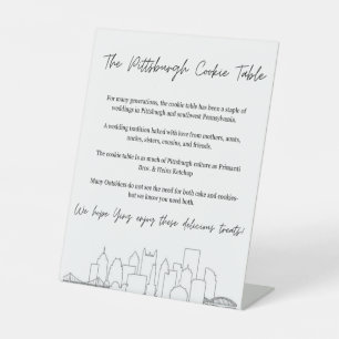 Expositor En L Signo de tabla de cookies de Pittsburgh