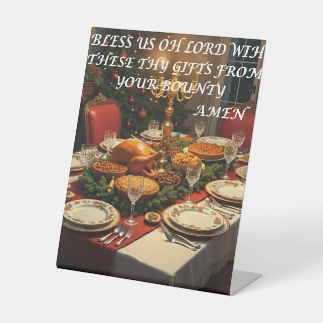 Expositor En L Signo de tabla de oración de los navidades (Anverso)