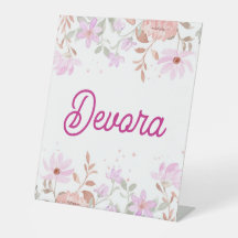 Signo de tabletas florales