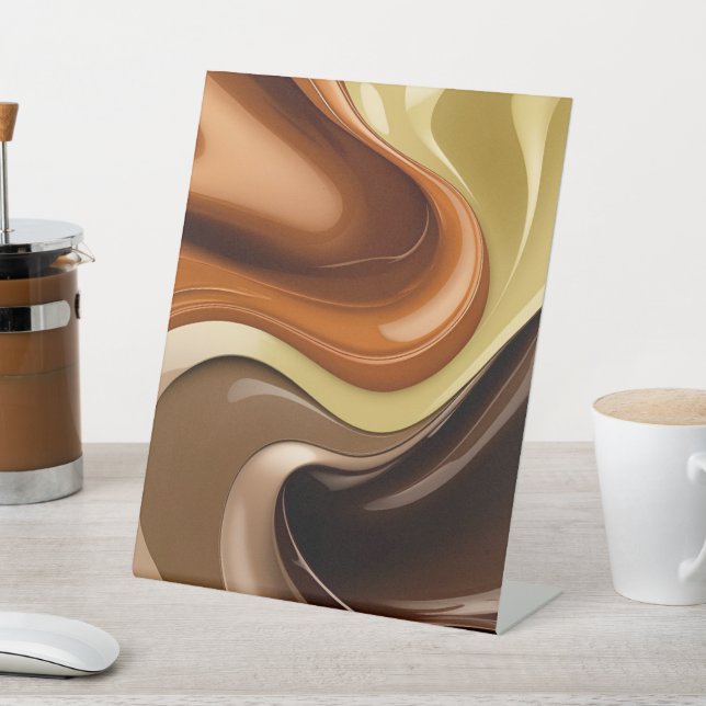 Expositor En L Signo peatonal en un gráfico abstracto elegante (In Situ)