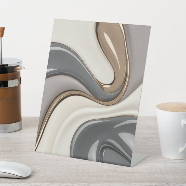 Expositor En L Signo peatonal en un gráfico abstracto elegante (In Situ)