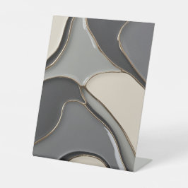 Expositor En L Signo peatonal en un gráfico abstracto elegante