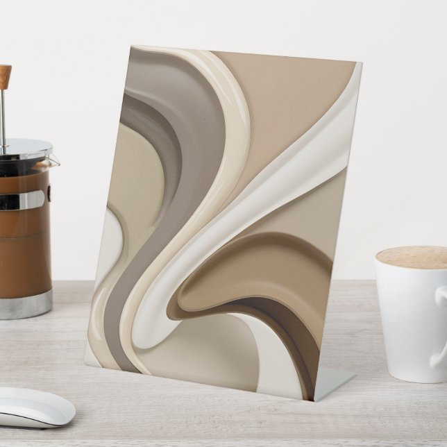 Expositor En L Signo peatonal en un gráfico abstracto elegante (In Situ)