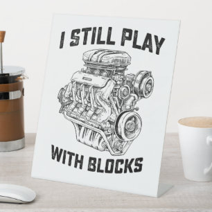 Expositor En L Sigo jugando con bloques Mecánico de automóviles