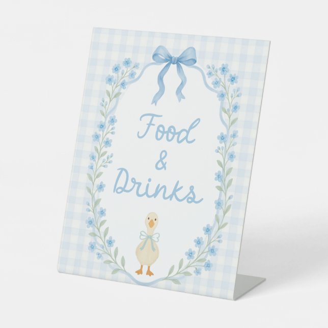 Expositor En L Silly Little Goose Baby Shower Food & Drinks Table (Anverso)