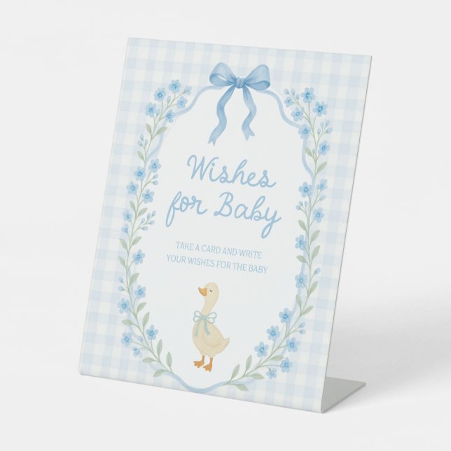 Expositor En L Silly Little Goose Baby Shower Wishes for Baby (Anverso)