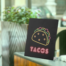 Expositor En L Símbolo Neon Tacos