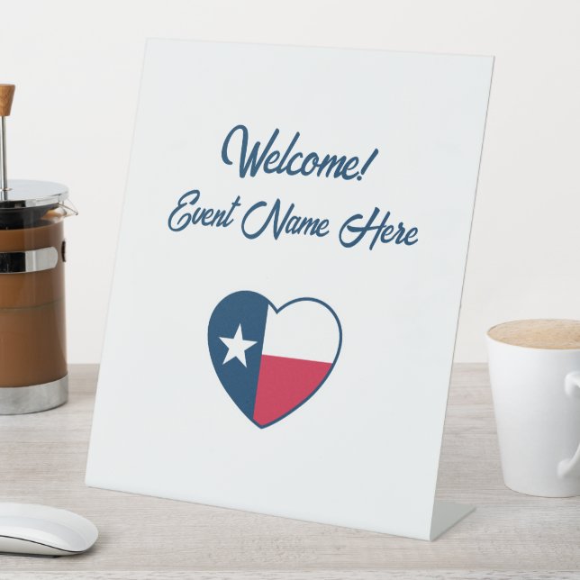 Expositor En L Símbolos de Texas, Bandera de Texas, corazón (In Situ)