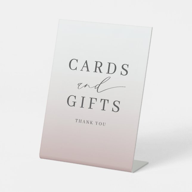 Expositor En L Simple Cards & Gifts Rose Gold Wedding (Anverso)