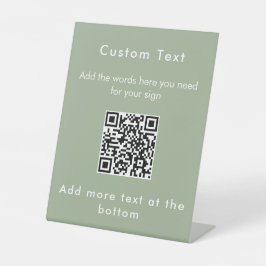 Expositor En L Simple cartel de código QR de texto moderno person
