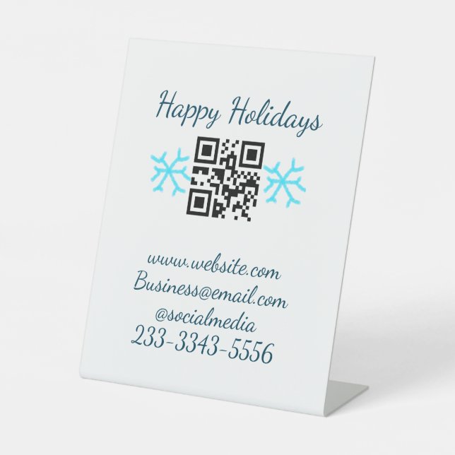 Expositor En L simple custom QR code add your name text  Classic  (Anverso)