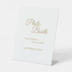 Expositor En L Simple Gold Calligraphy Photo Booth