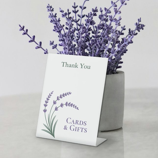 Expositor En L Simple Lavender Wedding Gifts & Cards (Simple Lavender Wedding Gifts & Cards Pedestal Sign)