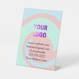 Expositor En L simple mínimo añadir su logotipo/diseño aquí texto