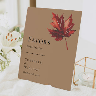Expositor En L Simple Mínimo Fall Leaf Terracotta Wedding Favors