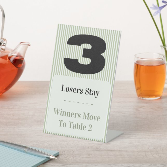 Expositor En L Simple Modern Bunco Table Three Card Set  (In Situ)