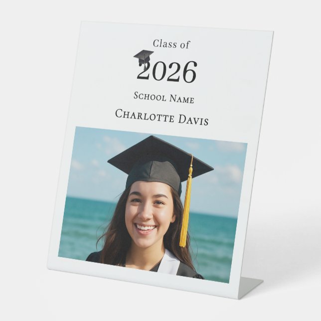 Expositor En L Simple modern photo Graduation party welcome (Anverso)