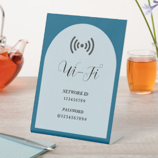 Expositor En L Simple Moderno Personalizado Contraseña WIFI y Red