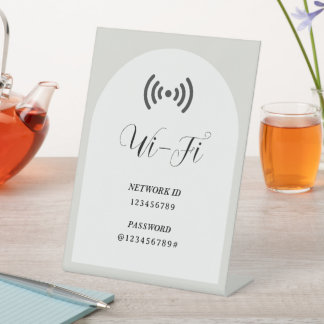 Expositor En L Simple Moderno Personalizado Contraseña WIFI y Red