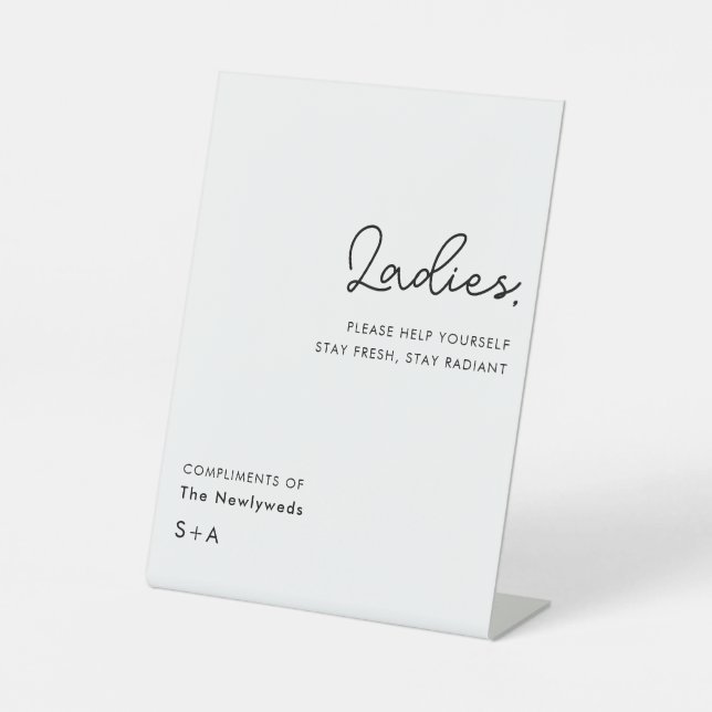 Expositor En L Simple Neutral Ladies Wedding Bathroom Basket (Anverso)