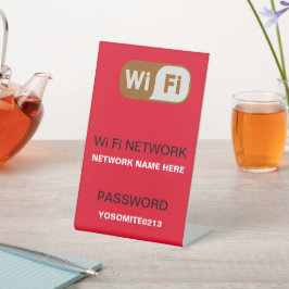 Expositor En L Simple Personalizado Minimalista Wifi Network Pass