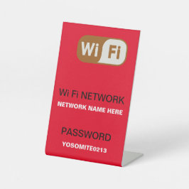 Expositor En L Simple Personalizado Minimalista Wifi Network Pass