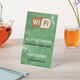 Expositor En L Simple Personalizado Wifi Network Password Green S