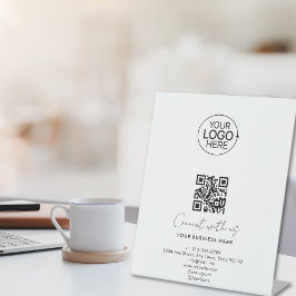 Expositor En L Simple Script Connect With Us Logo QR Code Promo