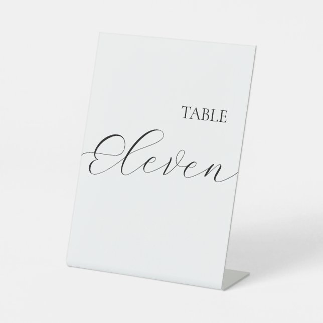 Expositor En L Simple Table Number Eleven  (Anverso)