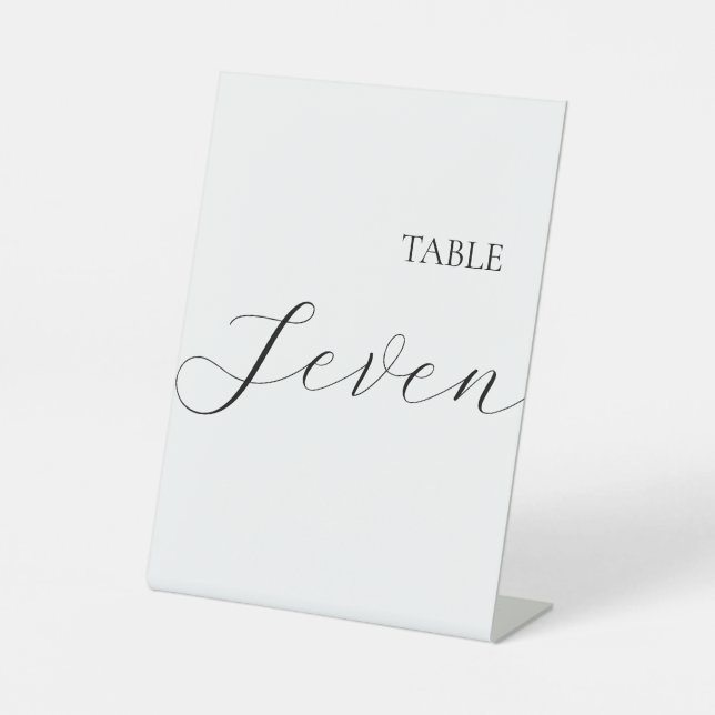 Expositor En L Simple Table Number Seven  (Anverso)