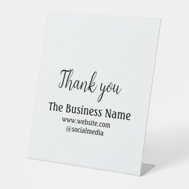 Expositor En L Simple thank you add business name details text  t (Anverso)