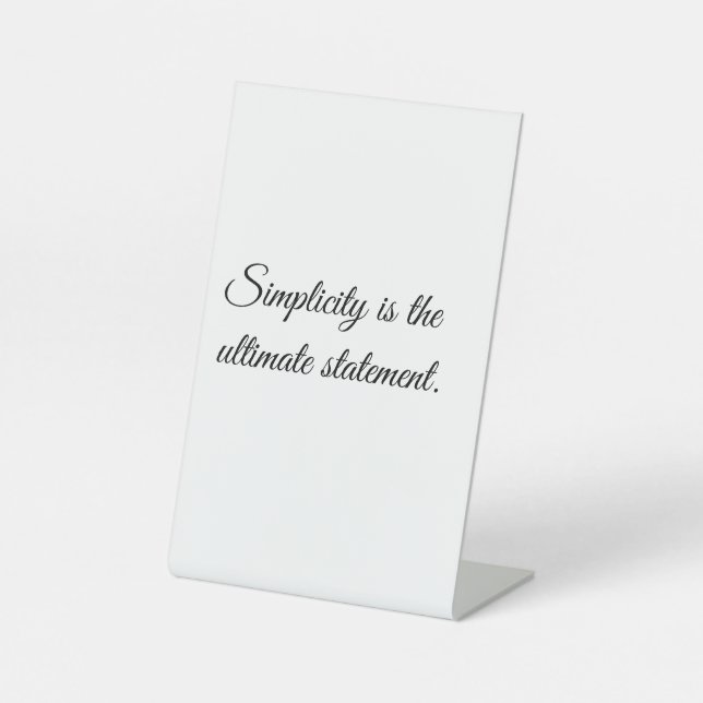 Expositor En L “Simplicity is the Ultimate Statement” Modern one (Anverso)